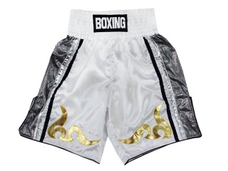 Shorts de boxeo personalizados : KNBSH-030-Blanco